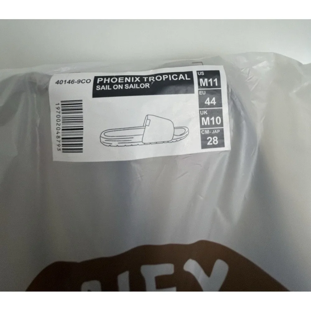 Hey Dude Phoenix Tropical Sandals Slides Men's Size 11 Sail on Sailor RARE NWT